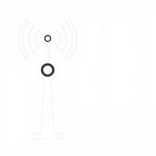 Icona di un'antenna stilizzata per segnali